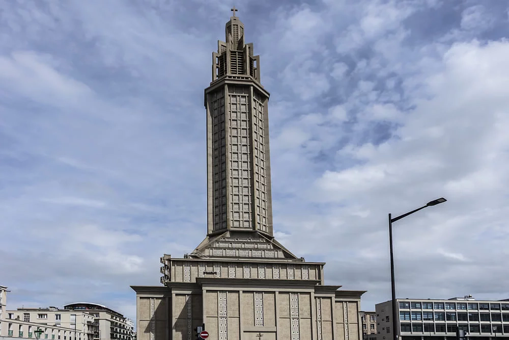 Le Havre vue de l'église Saint-Joseph depuis le sol