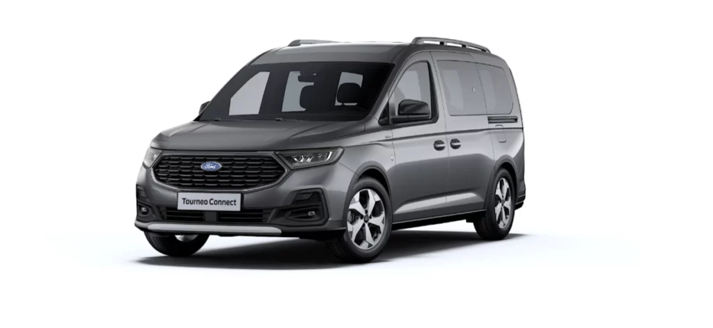 VBM : FORD Tourneo Grand Connect TPMR Gris Graphite vue de 3/4 avant gauche