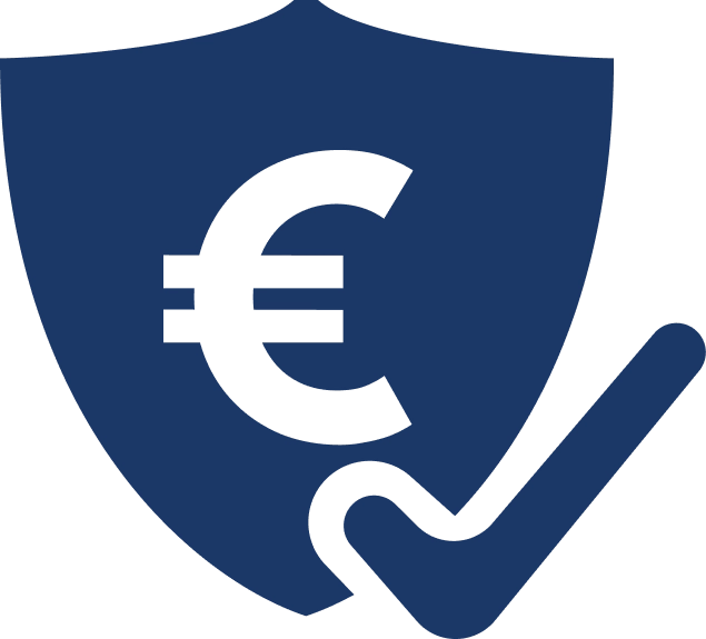 Illustration d'un logo euro et d'un V pour validation illustrant une aide financiere