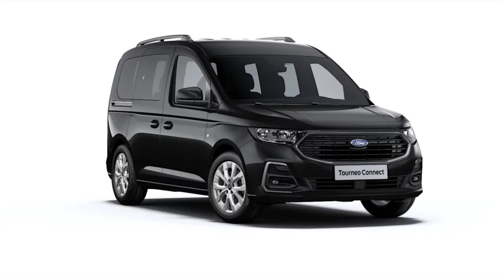 VBM : FORD Tourneo Connect TPMR 3+1 Noir Intense DSG7 vue l'avant droit