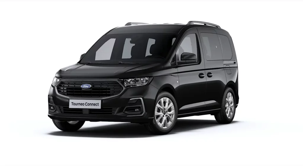 VBM : FORD Tourneo Connect TPMR 3+1 Noir Intense DSG7 vue l'avant gauche