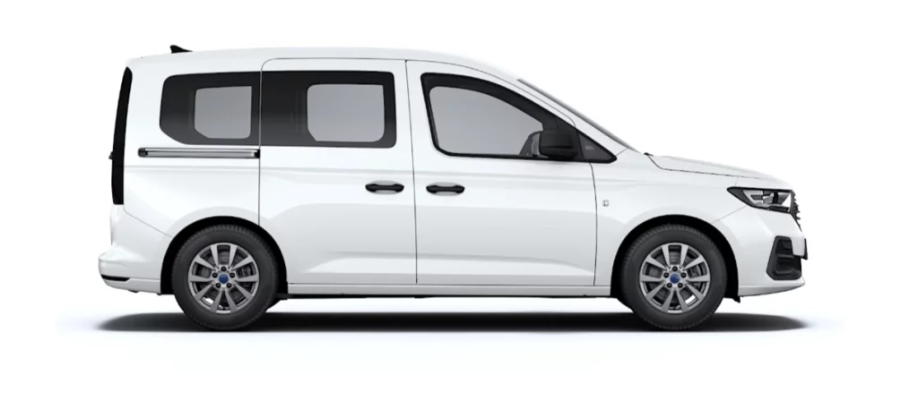 VBM : FORD Tourneo Connect TPMR blanc finition Trend vue du côté droit