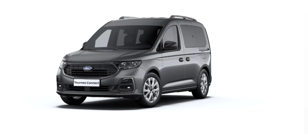 VBM : FORD Tourneo Connect TPMR gris graphite finition Titanium vue avant gauche