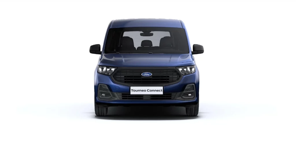 VBM : FORD Tourneo Connect TPMR bleu nuit finition Titanium vue de la face avant