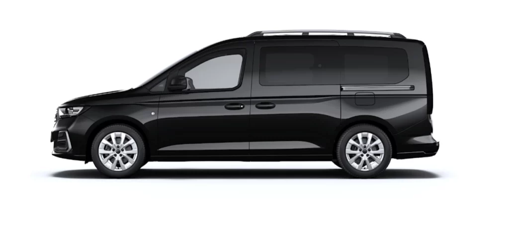 VBM : FORD Tourneo Connect TPMR noir intense finition Titanium vue du côté gauche