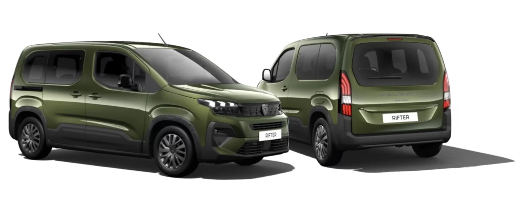 Peugeot rifter tpmr finition allure vert devant et derrière