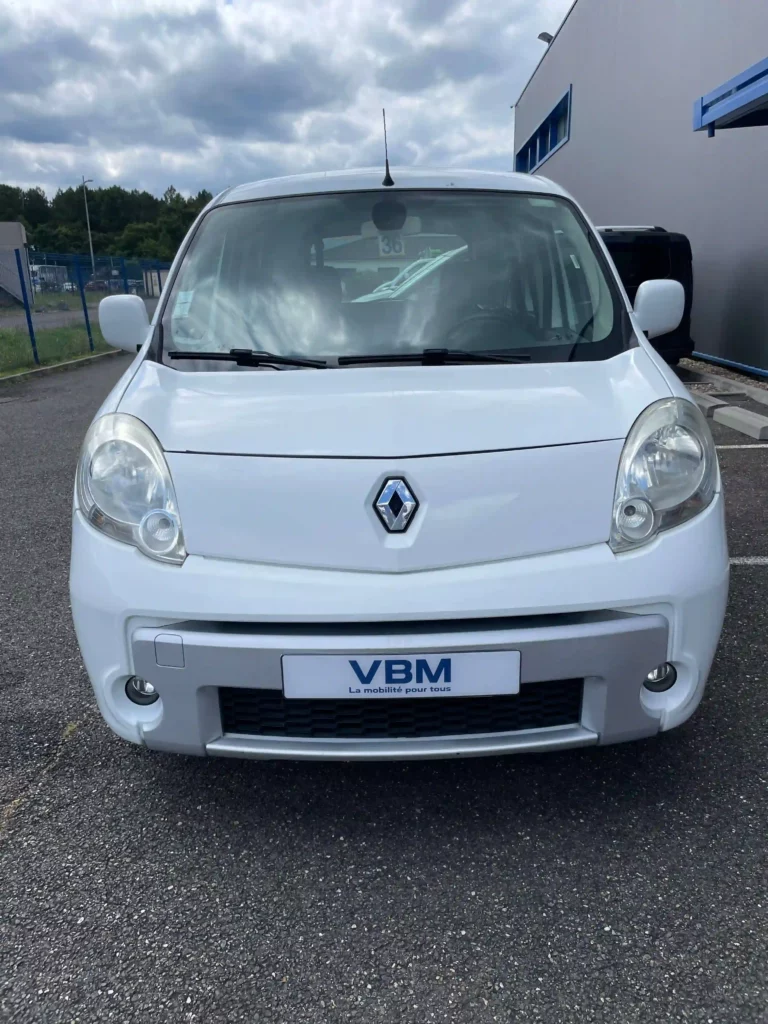 VBM : RENAULT Kangoo TPMR 3 + 1 blanc 2011 Pepite face avant de près