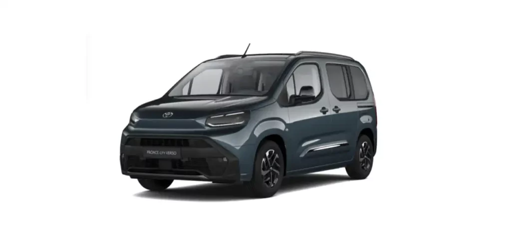 VBM : TOYOTA PROACE CITY VERSO TPMR 2024 bleu 3/4 avant gauche présentation