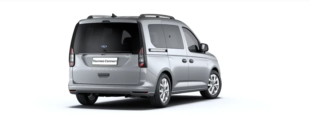 VBM : FORD Tourneo Connect TPMR gris argent finition Titanium vue arrière droit