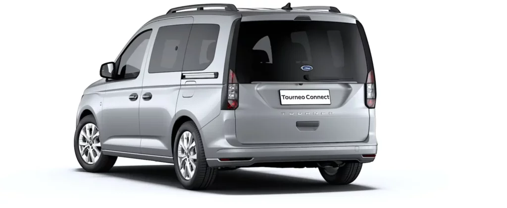 VBM : FORD Tourneo Connect TPMR gris argent finition Titanium vue arrière gauche